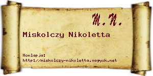 Miskolczy Nikoletta névjegykártya