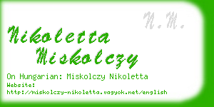 nikoletta miskolczy business card